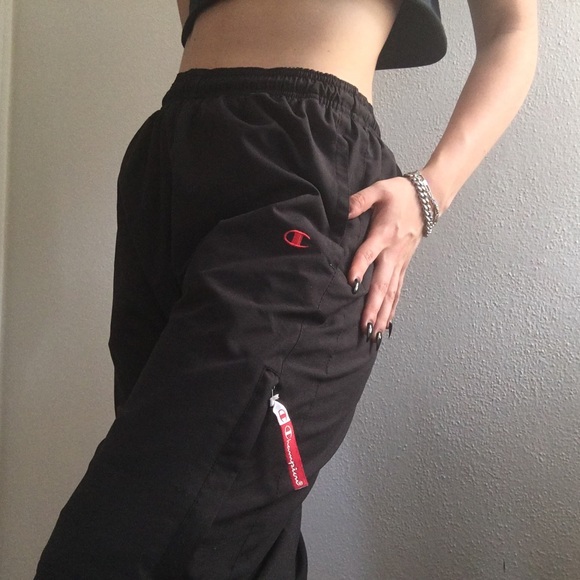 Champion Pants - Champion Wide Leg Windbreaker Pants